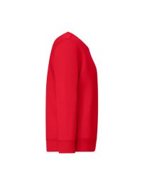 Kinder Sweatshirt aus Bio-Baumwolle in Rot mit Rundhalsausschnitt und Rippbündchen